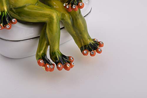 Keren Kopal Frogs in Love Figurine Valentine Trinket Box - Product Imagery