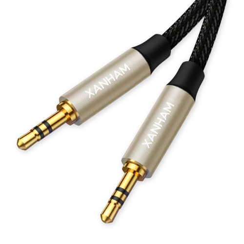 XANHAM 3.5mm TRS Stereo Aux Cable 3.3 Feet /1M Auxiliary Audio Hi by XANHAM - Angle View 1