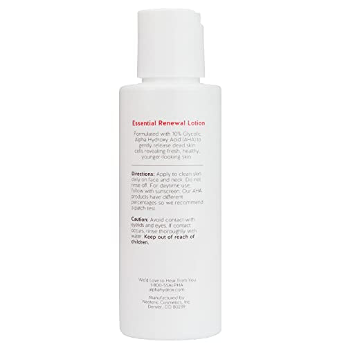 Alpha Skin Care Essential Renewal Lotion, 10% Glycolic AHA, 4 Oz - Product Imagery
