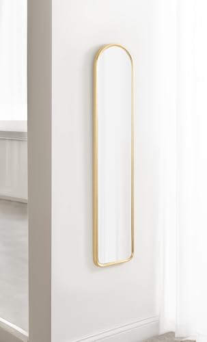 Kate and Laurel Caskill Slim Panel Wall Mirror; 8 x 38; Gold; - Product Imagery