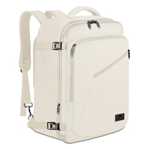 MATEIN Beige Travel Backpack Women, Carry on Bag with Hidden - Product Imagery