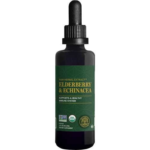 Global Healing USDA Organic Elderberry & Echinacea Liquid - Product Imagery