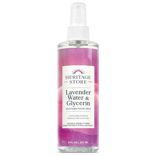 HERITAGE STORE Lavender Flower Water & Glycerine Benefits Skin, Hair & More Aromatherapy Mist Spray 8 oz - HERITAGE Official Product View 1