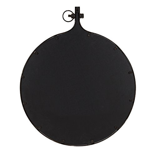 Kate and Laurel Yitro Round Industrial Rustic Metal Framed Wall - Product Imagery