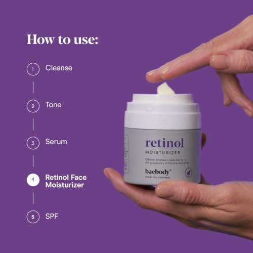 Baebody Made in USA Retinol Cream for Face - With Jojoba Oil & - Product Imagery