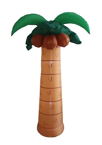 8 Foot Tall Jumbo Summer Party Inflatable Palm Tree with Coconuts - Product Imagery