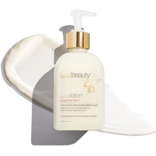 Non Greasy Hyaluronic Acid Moisturizer for Face Neck Hands - LUXE Beauty Lash & Brow Growth Products Official Imagery - 1