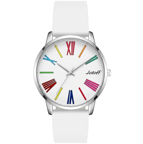 Letoff Watch for Women/Men, Metal Watch with Silicone - Product Imagery