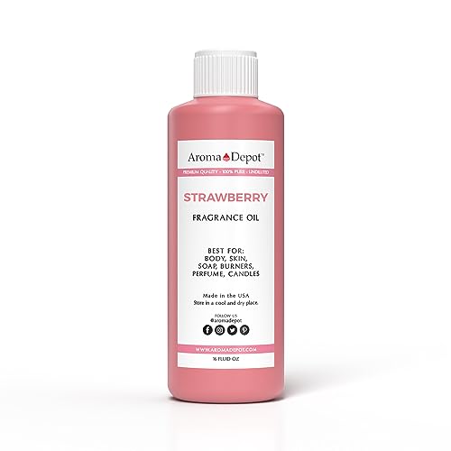 Aroma Depot 16 oz. Strawberry Fragrance Oil I Perfume I Skin - Product Imagery