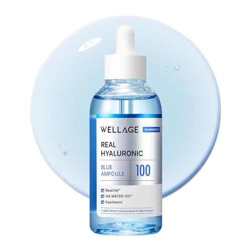 WELLAGE Real Hyaluronic Blue Ampoule 100 2 54 fl oz - WELLAGE Official Imagery - 1