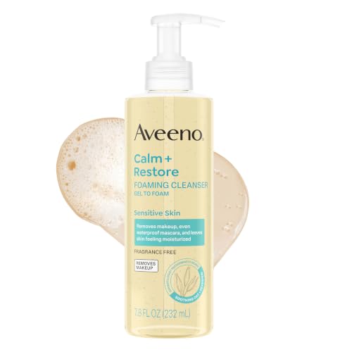 Aveeno Calm Restore Foaming Cleanser Fragrance Free 7 8 fl - Aveeno Official Imagery - 1