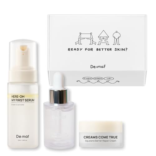 Welcome Skincare Gift Kit – Bestseller 3-Step Skincare Set for Sensitive Skin & Barrier Care | Travel Size Skincare Gift Set for Mom & Women - De:maf Official Product View 1