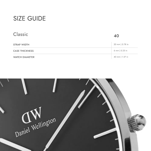 Daniel Wellington Classic Reading Watch, Italian Black Leather - Product Imagery