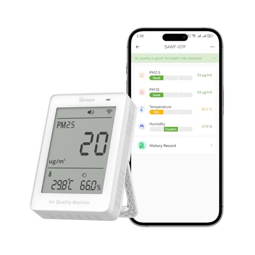SONOFF SAWF 07P Smart Indoor Air Quality Monitor with PM2 5 - SONOFF Official Imagery - 1