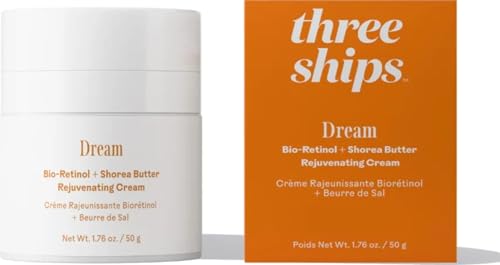 Three Ships night creams in jars with white and gold packaging, showcasing the luxurious skincare product.