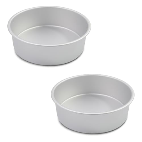 8 x 3 Inch Round Cake Pans Set of 2, Aluminum Round Cake Tin, - Product Imagery