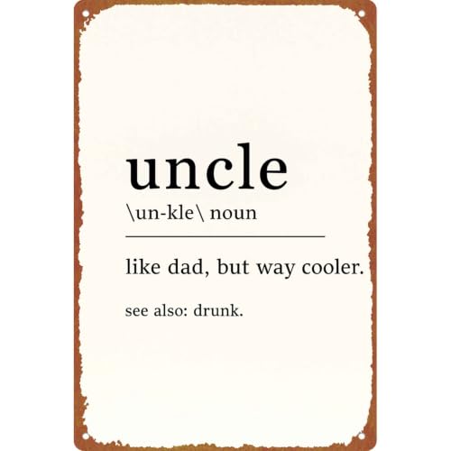 8x12 Inch Aluminum Funny Uncle Definition Sign, Humorous - Product Imagery
