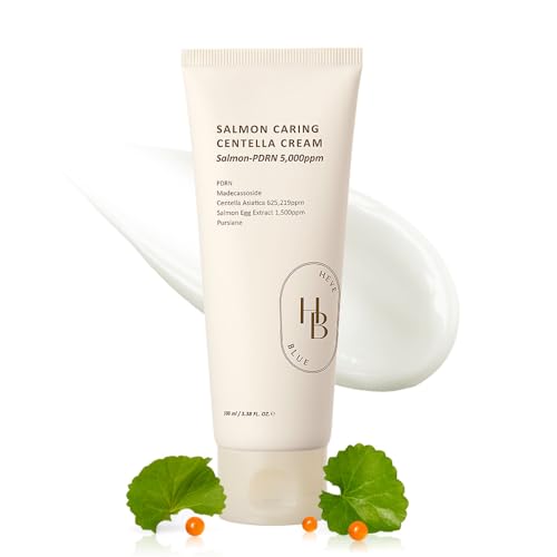HEVEBLUE Salmon Caring Centella Cream - HEVEBLUE Official Imagery - 1
