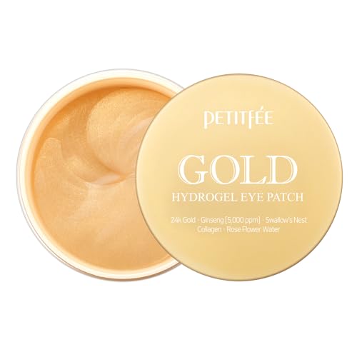 Petitfee Gold Hydrogel Eye Patch 60ea (30pairs) - 24k Gold Eye Mask for Moisturizing, Glowy Skin, Hydrating, Skin Elasticity, Youthful Complexion, Ginseng, Collagen - Petitfee Official Product View 1