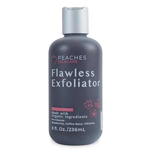 Peaches Skin Care Face Exfoliator Scrub - Vegan Daily Facial - Product Imagery