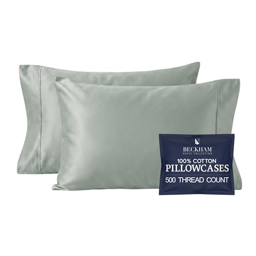 Beckham Hotel Collection Pillowcases Queen Size Set of 2, Cool - Product Imagery