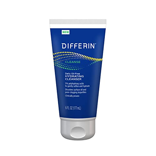 Differin Daily Oil Free Hydrating Face Wash for Acne Prone Skin, - Product Imagery