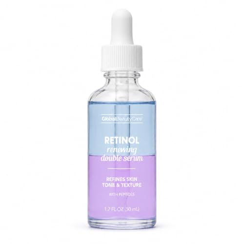 Global Beauty Care Retinol Double Serum – Renewing Facial Serum - Product Imagery