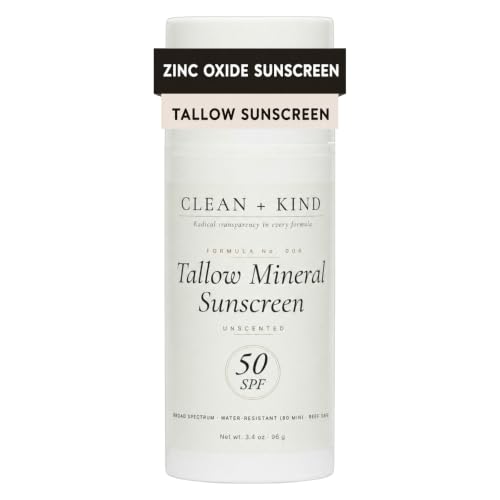 Organic Beef Tallow Sunscreen SPF 50 Zinc Oxide Unscented - Clean + Kind Official Imagery - 1
