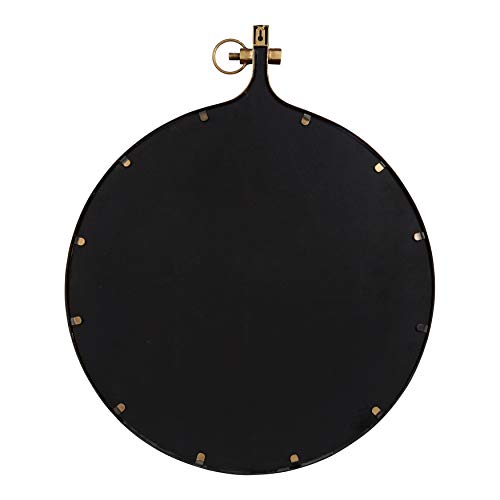 Kate and Laurel Yitro Round Industrial Modern Metal Framed Wall - Product Imagery