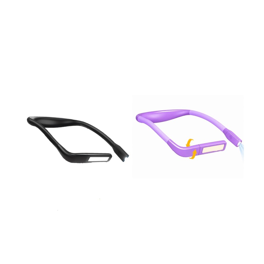 EastPin Book Light Neck Reading Light, Dual-Lamp with Wide Floodlight - View 1