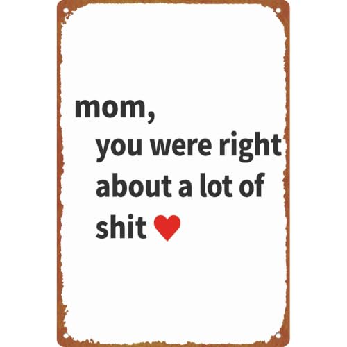 Funny Metal Sign 8x12 Inch, Humorous Mother's Day Decorative - Product Imagery