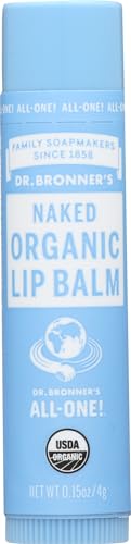 Dr. Bronner's Magic Soaps Organic Naked Unflavored Lip Balm, 0.15 Ounce - Dr. Bronner's Official Product View 1