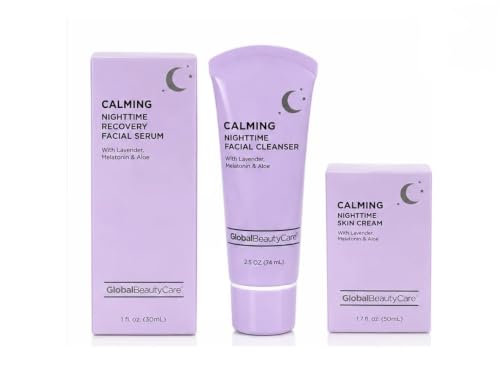 Care Calming Nighttime Skincare Set – Facial Cleanser, Recovery - Product Imagery