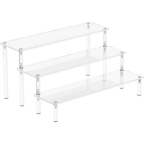 Acrylic Display Risers, 3 Tier Perfume Organizer, Clear Cupcake - Product Imagery
