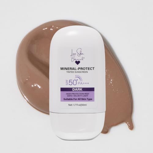 Mineral Protect Tinted Sunscreen SPF 50 PA Dark Tint - love skin botanicals Official Imagery - 1