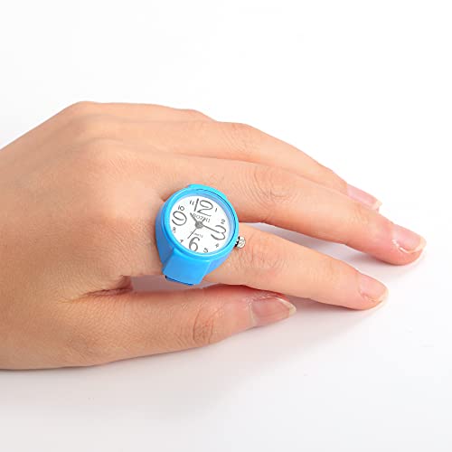 JewelryWe Men Women Finger Watch Round Analog Easy Read Quartz - Product Imagery