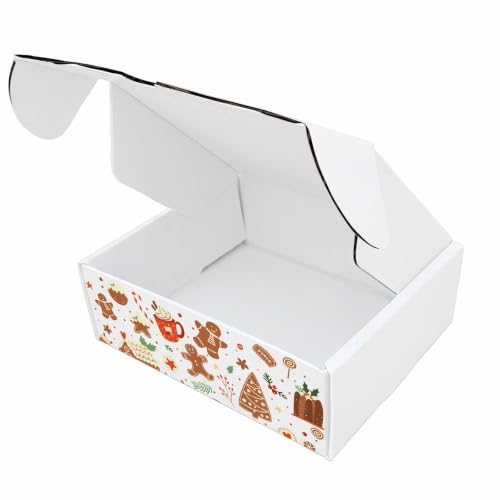 Gingerbread Holiday Collection Print Corrugated Mailer Boxes, - Product Imagery