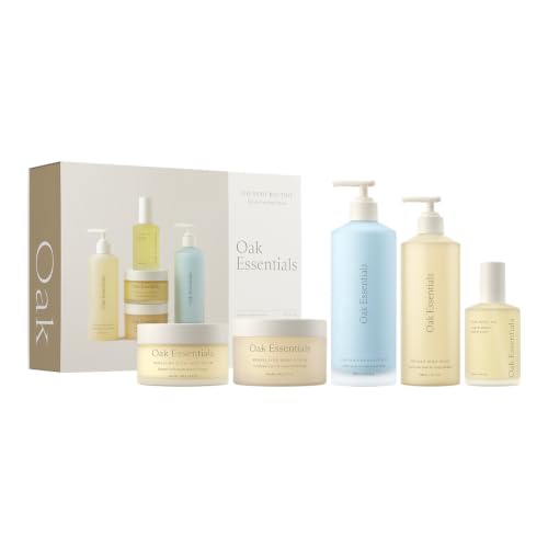 The Body Routine 5 Piece Body Care Set Full Sizes - Oak Essentials Official Imagery - 1