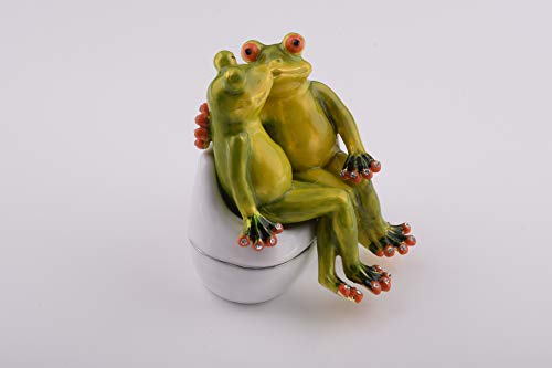 Keren Kopal Frogs in Love Figurine Valentine Trinket Box - Product Imagery