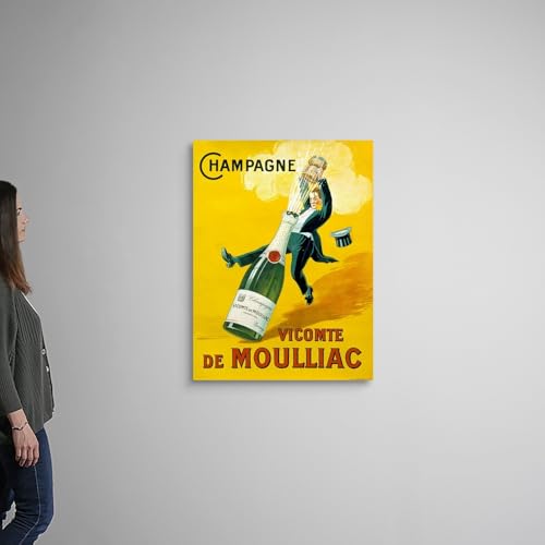 CANVAS ON DEMAND Champagne Vicomte De Moulliac Canvas Wall Art - Product Imagery