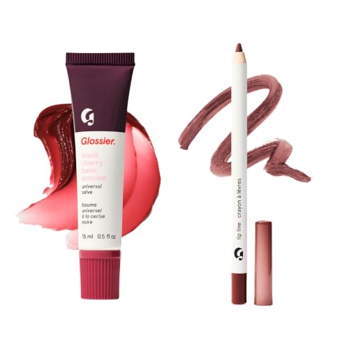 Glossier Lip Duo Black Cherry Balm Dotcom Flush Liner 2 - Glossier Official Imagery - 1