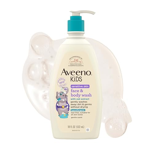 Aveeno Kids Face & Body Wash, Sensitive Skin, 18 fl. oz - Elefair Tech Official Product View 1