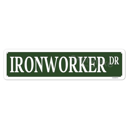Ironworker Yard Sign Wall Decor Metal Ironworker Gifts for - Product Imagery