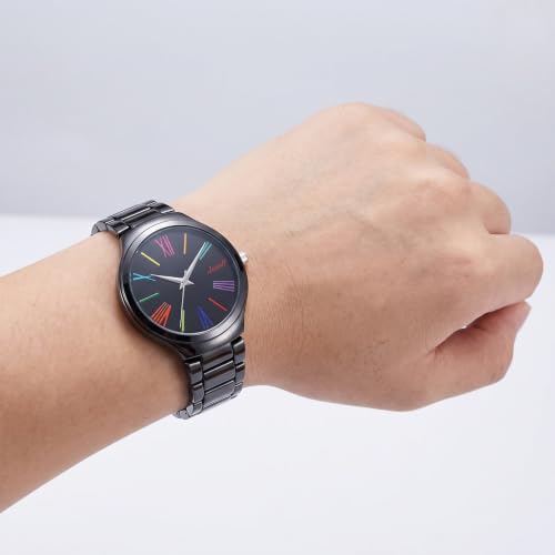 Letoff Women's Watch with Colorful Roman Numerals, - Product Imagery