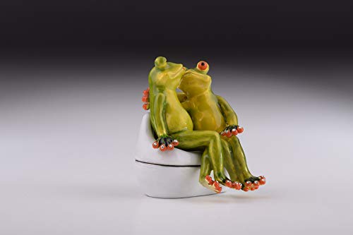 Keren Kopal Frogs in Love Figurine Valentine Trinket Box - Product Imagery