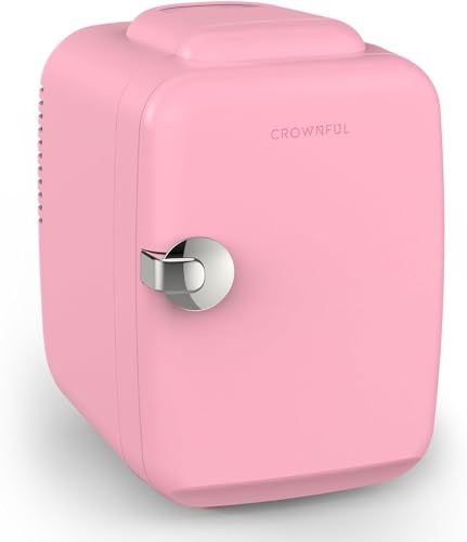 CROWNFUL Mini Fridge, 4 Liter/6 Can Portable Cooler and Warmer - Product Imagery