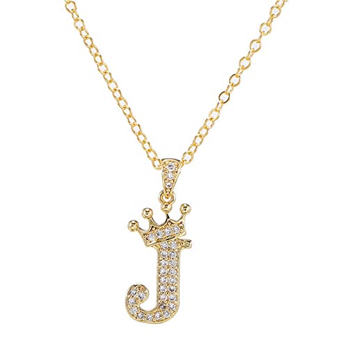 Pingyongchang Letter A-Z pendant necklace Crown letter pendant - Product Imagery