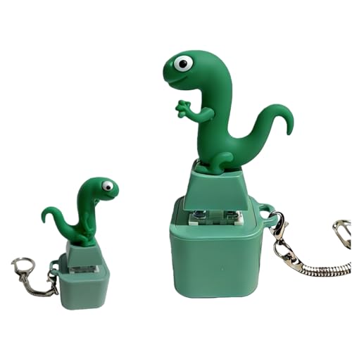 Rechargeable Lizard Button Keychain Fidget Toy, Portable Press - Product Imagery