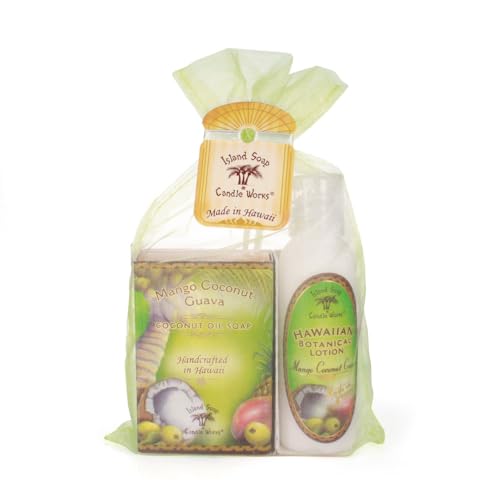 Island Soap Candle Works Soap and Lotion Organza Set Mango - Island Soap & Candle Works Official Imagery - 1