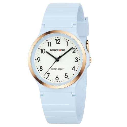 GOLDEN HOUR Minimalist Women's Analog Quartz Watches with Arabic - Product Imagery